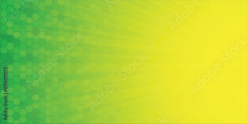 minimalist hexagon design with green speed lines design. eps10