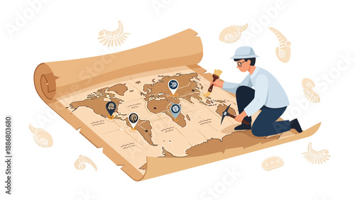 Paleontologist Unearthing Ancient Clues on World Map Of Fossil Locations