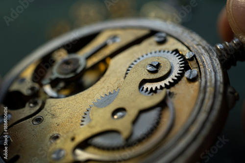 Mechanical watch repair. Watchmaker is repairing the mechanical watches