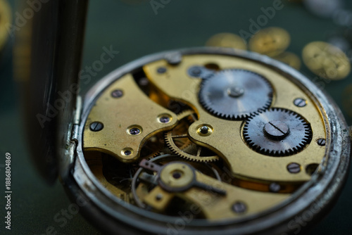 Mechanical watch repair. Antique pocket watch