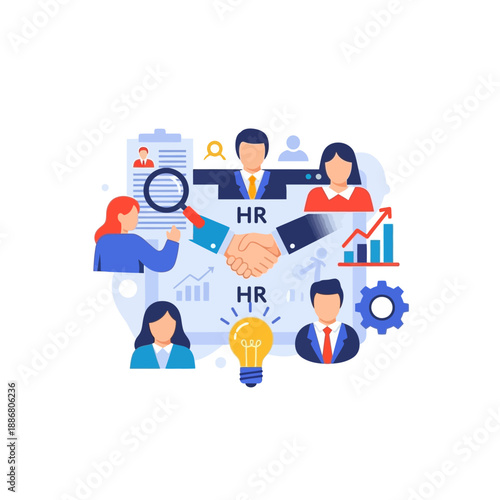 Wallpaper Mural Business People Shaking Hands HR Team. Torontodigital.ca