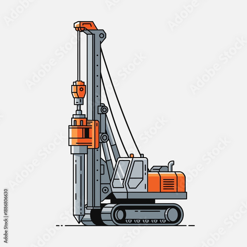 Powerful Crawler Mounted Pile Driver For Deep Foundation Installation Work Site