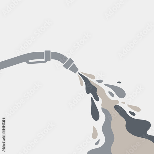 Wallpaper Mural Polluted Water Gushing From A Hose Pipe Symbolizing Environmental Contamination Torontodigital.ca