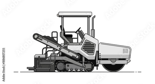 Powerful Asphalt Paver Equipment Creating Durable Road Surfaces For Urban Infrastructure