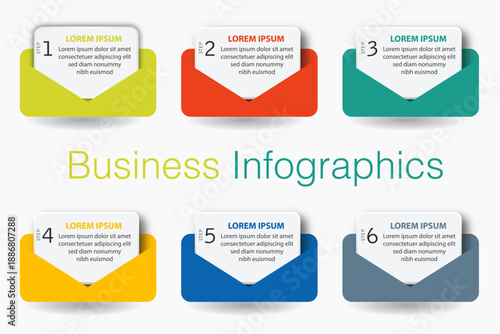 Infographic template with options for presentations, advertising, layouts, annual reports