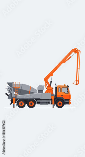 Wallpaper Mural Powerful Concrete Pump Truck Delivering Essential Material To Construction Sites Efficiently Torontodigital.ca