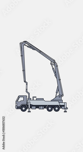 Wallpaper Mural Powerful Concrete Pump Truck Delivering Liquid Mix For Modern Building Projects Torontodigital.ca