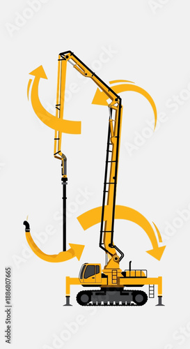 Wallpaper Mural Powerful Concrete Pump Truck Delivering Materials On Modern Construction Sites And Projects Torontodigital.ca