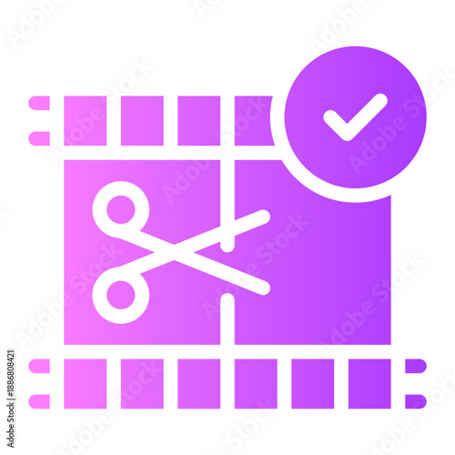 video editing gradient icon