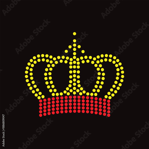 Rhinestone Hotfix Design Vector Template