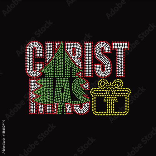 Rhinestone Hotfix Design Vector Template