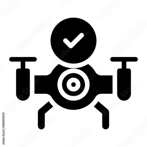 camera drone glyph icon