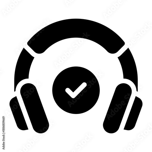 headphones glyph icon