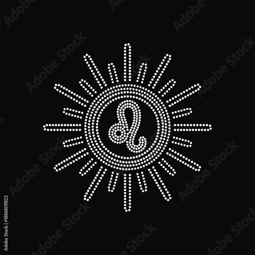 Rhinestone Hotfix Design Vector Template