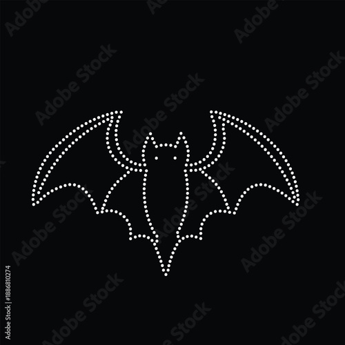 Rhinestone Hotfix Design Vector Template