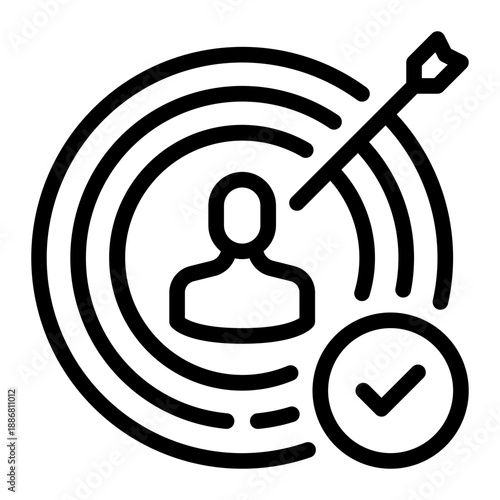 target audience line icon