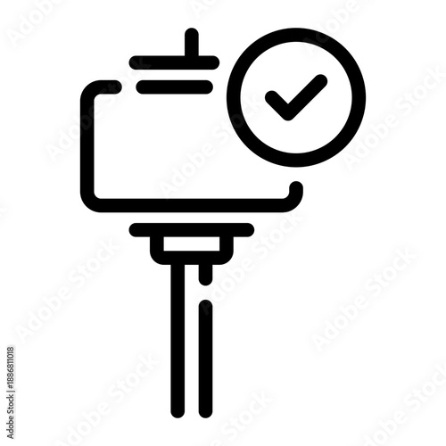 tripod line icon