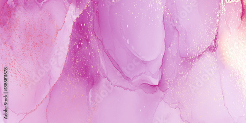 Luxurious purple and violet ink background with ethereal liquid marble textures with delicate shimmering gold dust and metallic veins, creating a luxurious liquid marble effect.