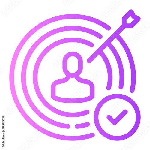 target audience gradient icon