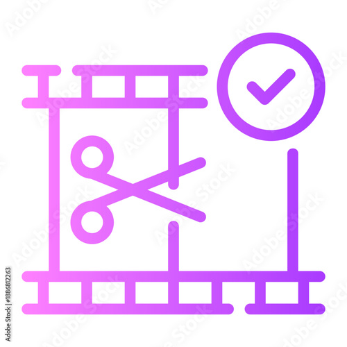 video editing gradient icon