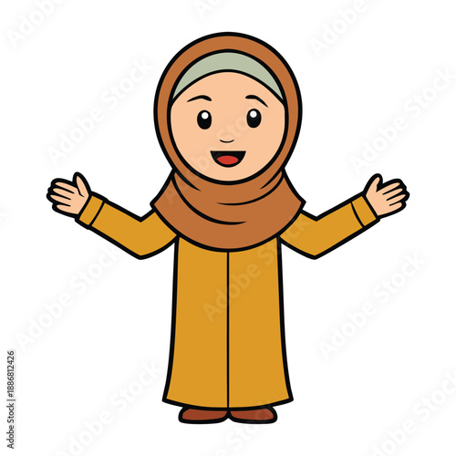 A graceful Muslim woman wearing a veil, her eyes gentle and expressive, draped in modest clothing, radiating dignity, faith, and quiet elegance in every gesture.
