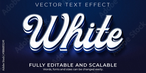 White vector text effect with blue shadow on dark background