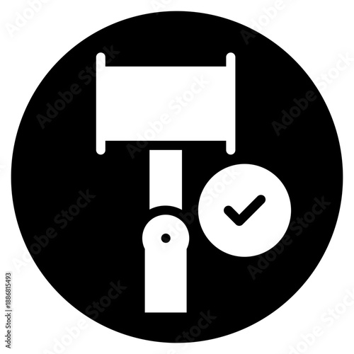 selfie stick glyph icon