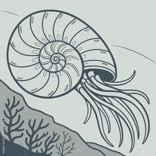 Magnificent ammonite fossil a glimpse into prehistoric ocean life