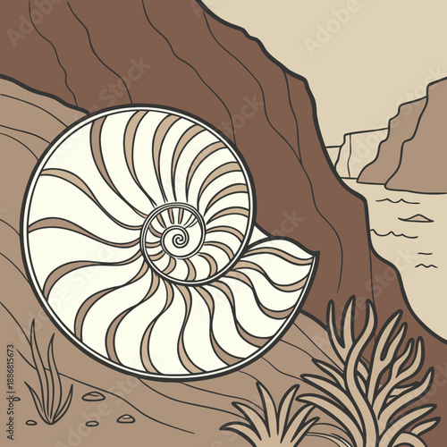 Magnificent ammonite fossil a glimpse into prehistoric ocean life