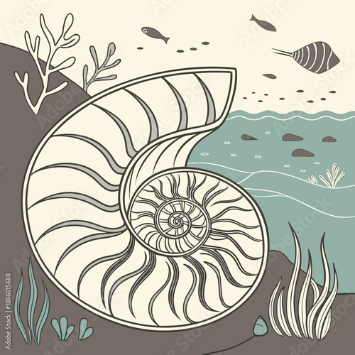 Magnificent ammonite fossil a glimpse into prehistoric ocean life