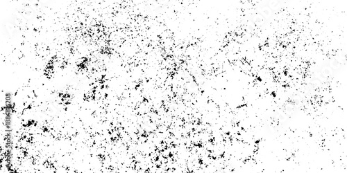 Black Distressed Grain Texture for Design Use on White Cement Base.Subtle grunge effect with rough dirty wall background and black and white grunge frame style.
