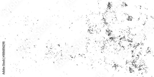 Hand Drawn Abstract Grunge Frame Overlay Vector with Distressed Border.Dirty damaged backdrop effect on transparent white background for creative design use