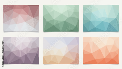 Colorful Geometric Shapes in Various Patterns.