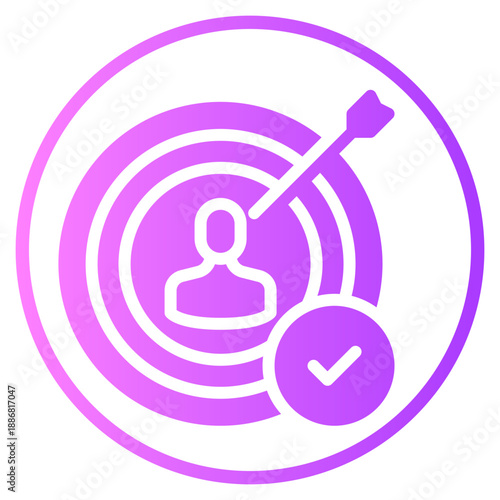 target audience gradient icon