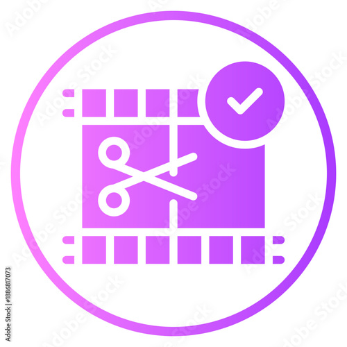 video editing gradient icon