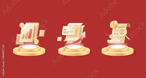 Stock finance, insurance and fund illustration