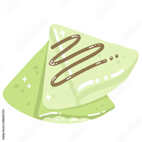 Matcha Crepe Illustration