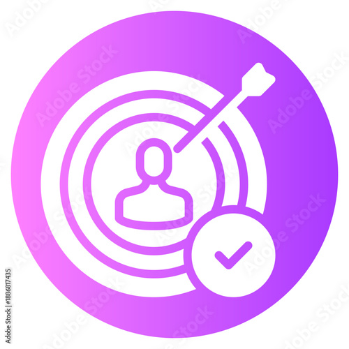 target audience gradient icon