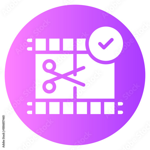 video editing gradient icon