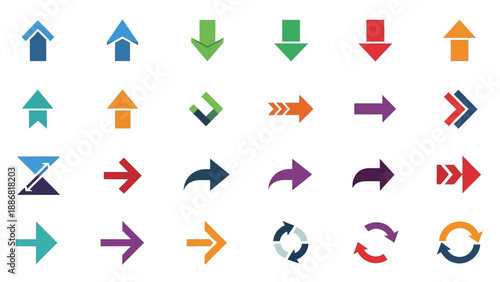 Colorful Arrows and Symbols Collection.