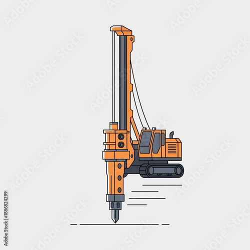 Powerful Industrial Pile Driver For Foundation Construction Projects