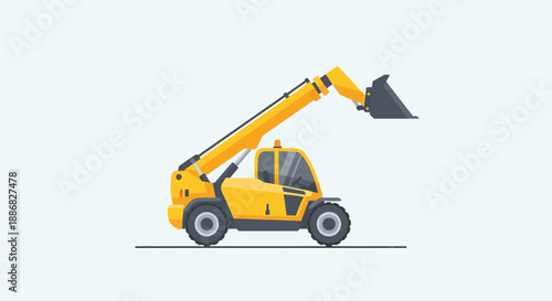 Powerful Yellow Telehandler Equipment Ready For Construction And Industrial Tasks