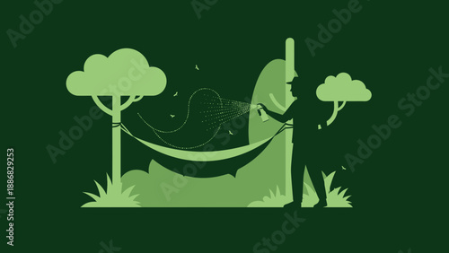 Refreshing The Campsite Setting By Spraying Insecticide For Peaceful Outdoor Time