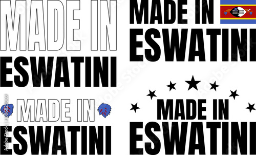 Bold icons representing made in Eswatini showcase local designs and cultural symbols