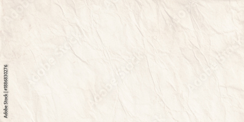 Vintage crumpled parchment paper texture background with off white stains and weathered deal for scrapbooking, historical document mockup.