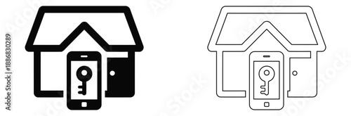 Smart home access control with mobile app key