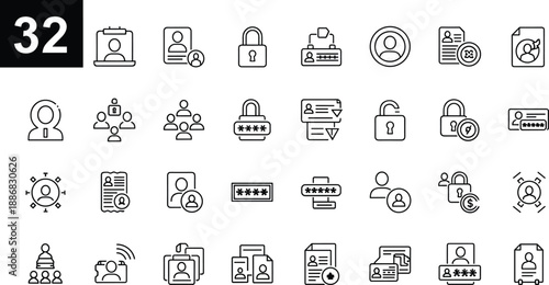 Black and white line of people and security