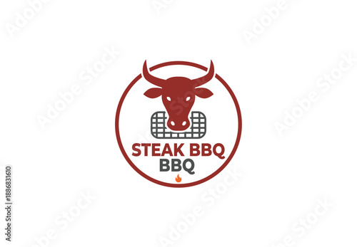 Steak bbq shop concept logo design for your branding and identity