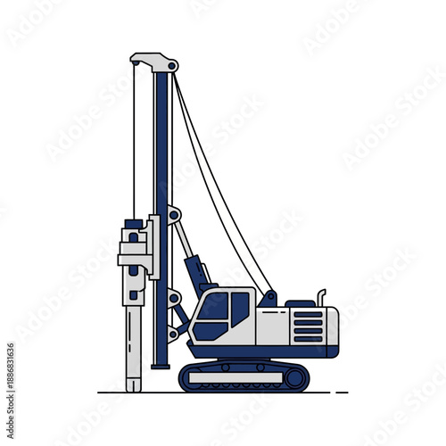 Robust Heavy Duty Pile Driver Equipment For Deep Foundation Engineering Construction Work