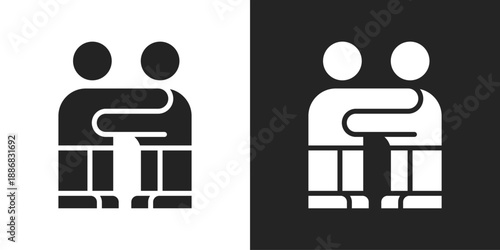 Empathy Icon In Black And White Glyph Style